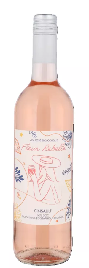 FLEUR REBELLE ROSE ØKO IGP Pays d?Oc, 12,5% 75 cl.