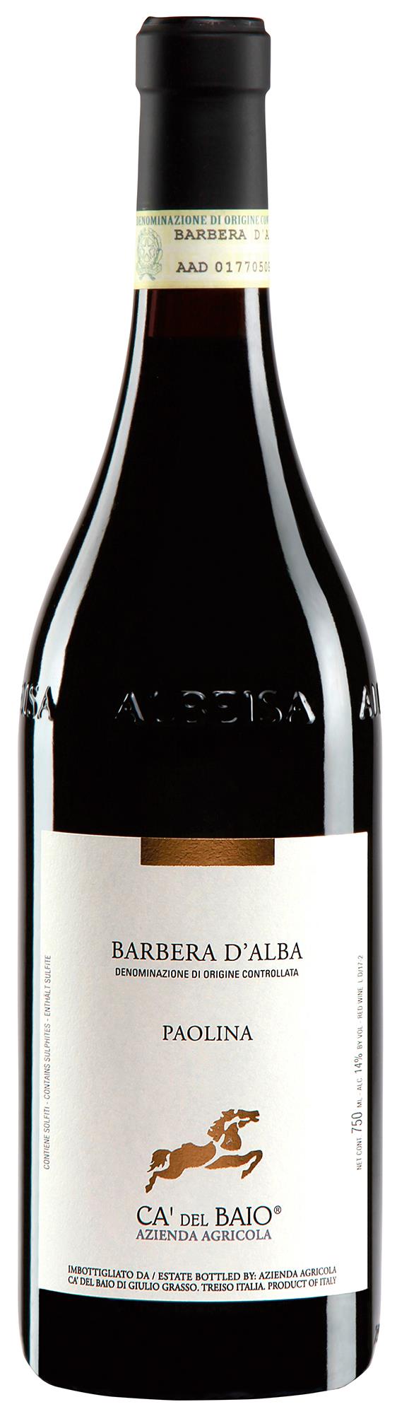 BARBERA D´ALBA PAOLINA DOC Ca del Baio, Piemonte 75 cl 14%