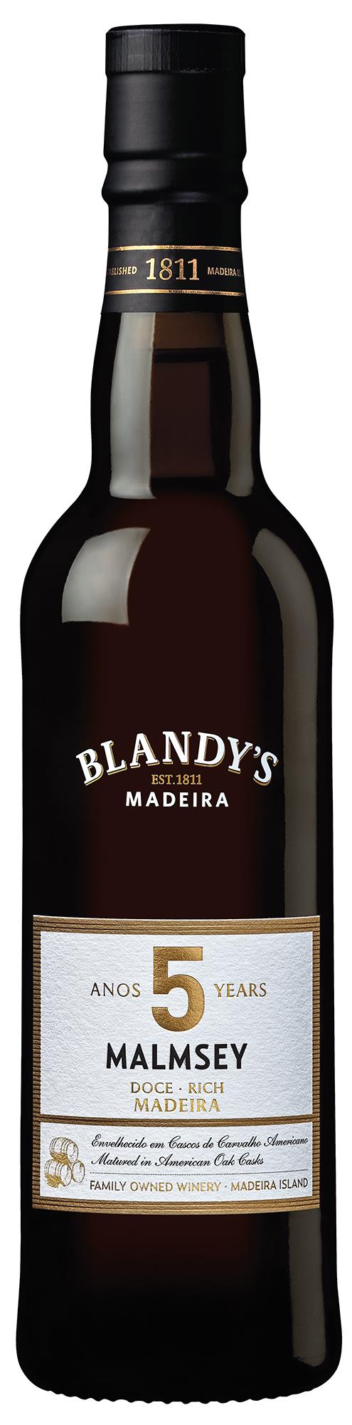 5 YEARS MALMSEY RICH Madeira, Blandys 19% 75 cl.