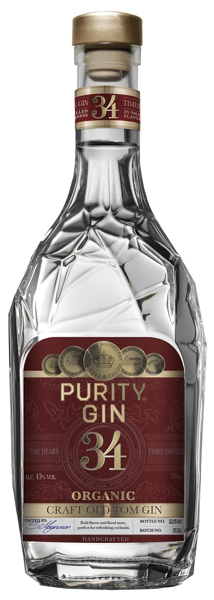 PURITY CRAFT NORDIC OLD TOM GIN 43% ØKO PURITY GIN 70CL