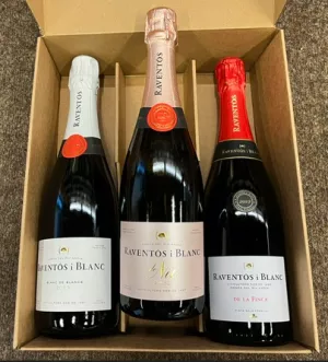 Gavekasse m/ 3 flasker Cava 12% 3 x 75 cl