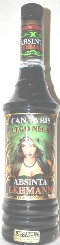 Absinta Lehmann Cannabis Fuego Negro 70% 70cl fra Spanien