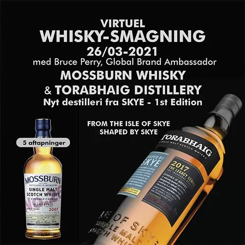 Online Whiskysmagning af en verdens nyhed i Danmark d 26-03-2021 kl 20,00