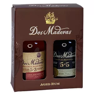 Dos Maderas Caribbean Añejo 5+3 år og 5+5 år - 2x20cl 38,75%