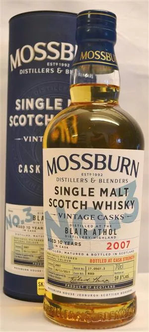 Mossburn Blair Athol 10 Års 59,8% Single Malt Release No 3