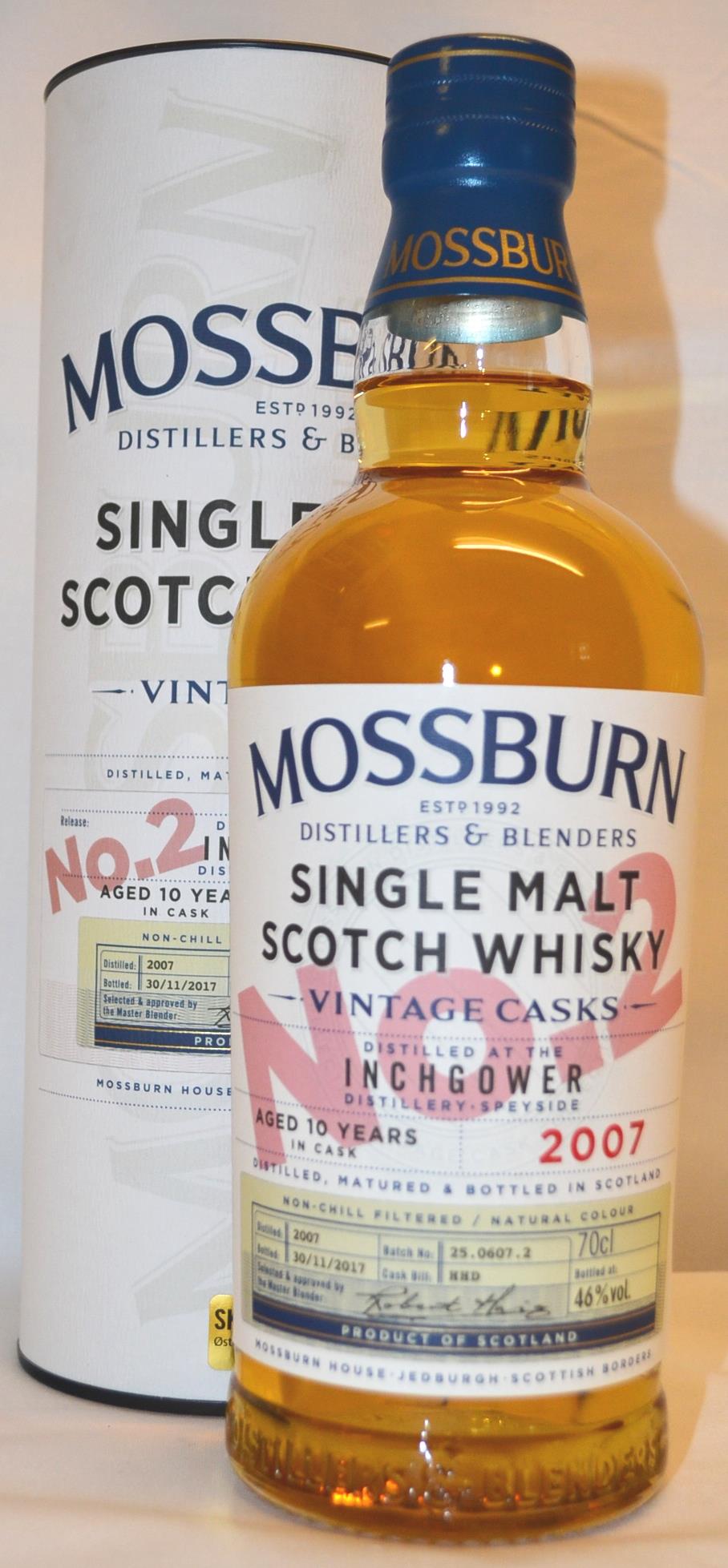 Mossburn Inchgower 10 års 46% Single Malt Release No 2