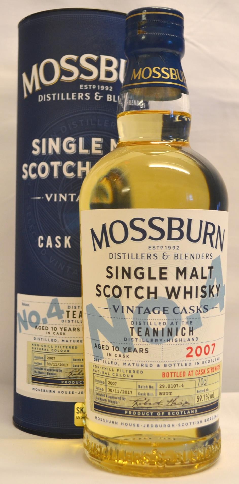 Mossburn Teaninich 10 Års 59,1% Single Malt Release No 4