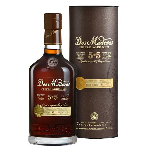 Dos Maderas Caribbean Double Aged Rum 5+5 år 70cl i gaverør