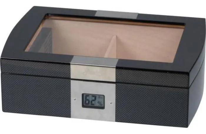 Passatore Cigarhumidor m. carbon look til 50 cigarer