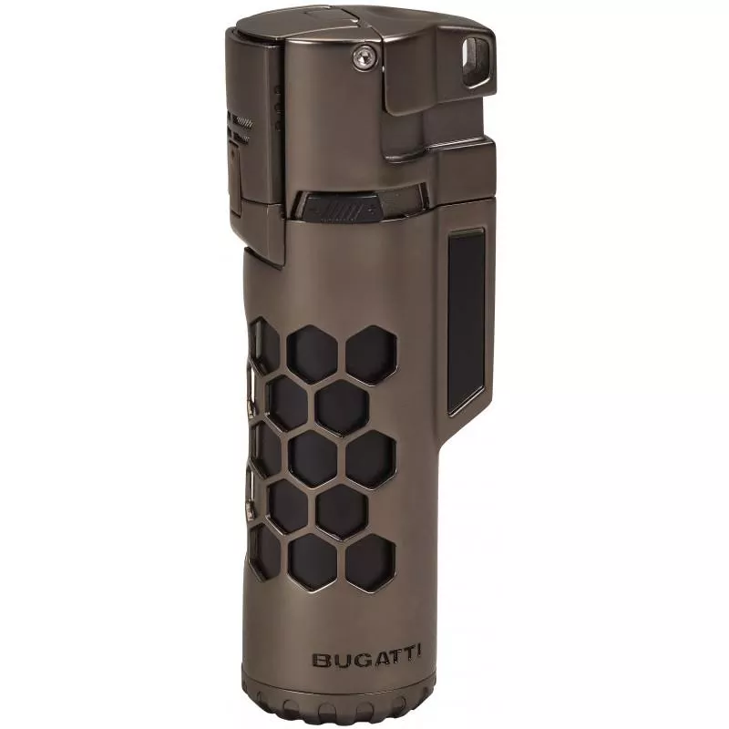 Bugatti Lighter Double Jet flame Gun/Sort