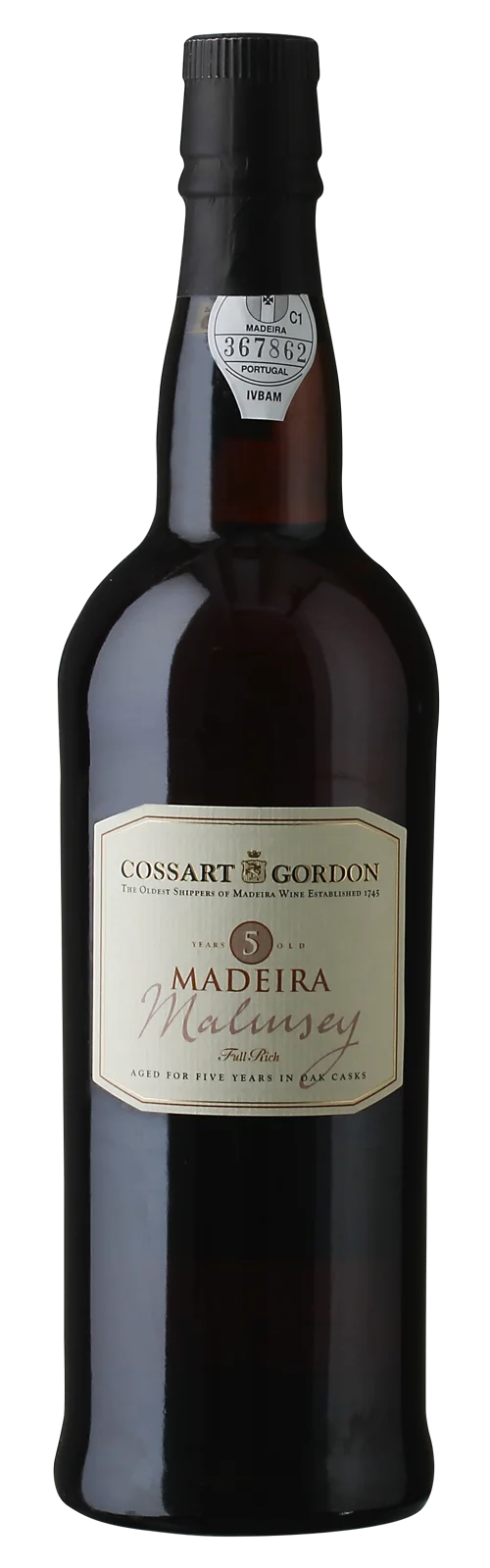 COSSART GORDON MALMSEY 5 YEARS OLD MADEIRA 19% 75cl.