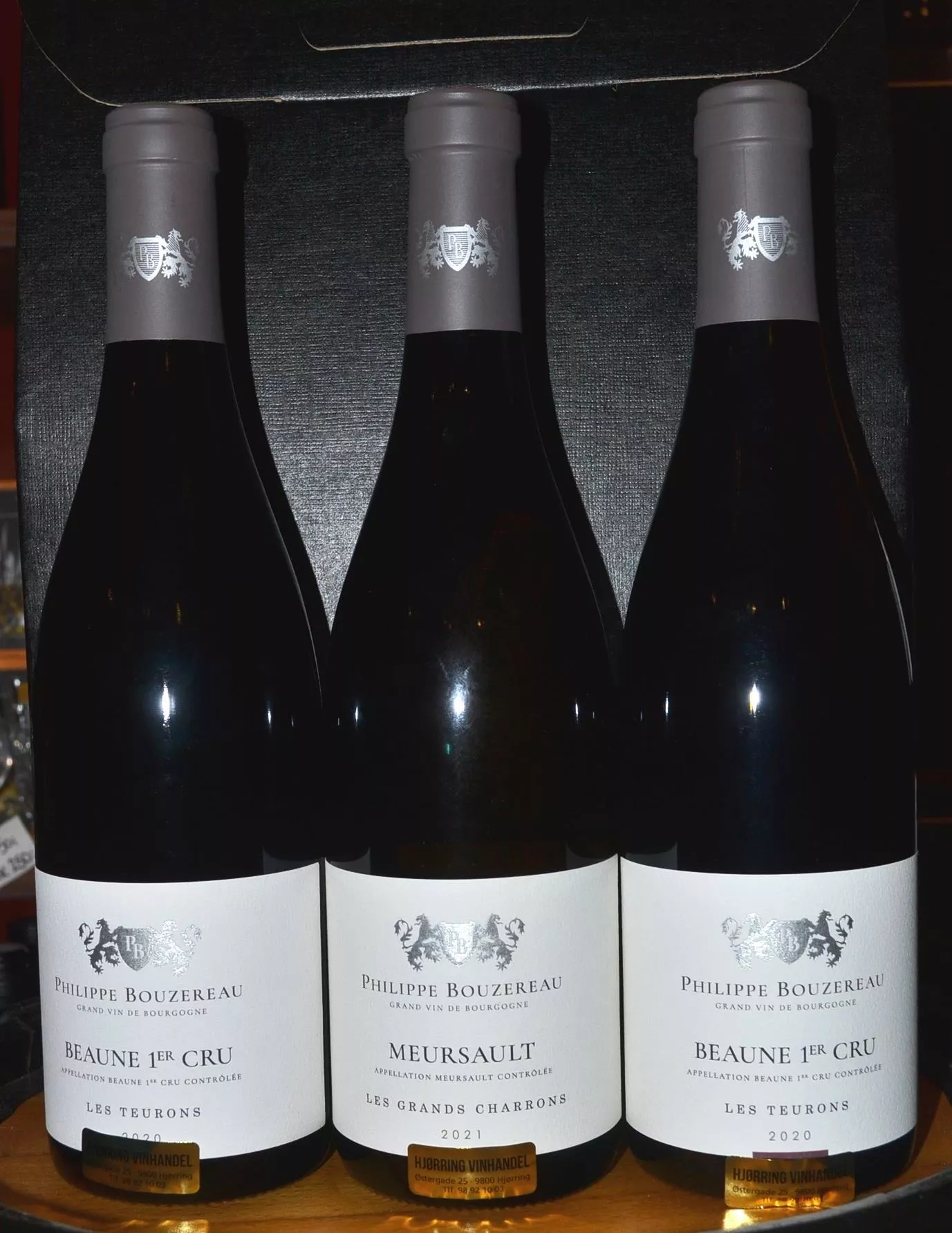 Vingave 2 fl. BEAUNE 1. CRU og 1 fl. MEURSAULT  i gavekarton