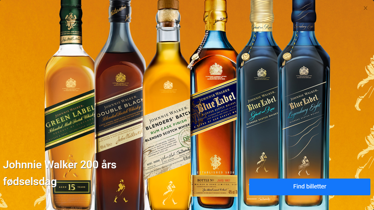 whiskysmagning Johnny Walker 200 års fødselsdags smagning