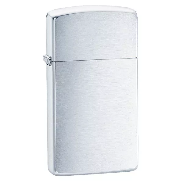 Zippo Brushed Chrome. Slim.