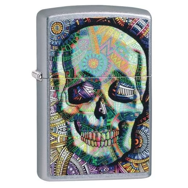 Zippo Geometric Skull Design